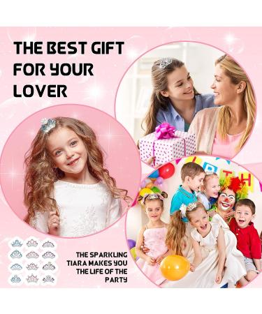 Geosar Mini Tiara Crown Comb - 24 Pcs Rhinestone Hair Clips for Girls' Birthday Party - Buy Online on GoSupps.com