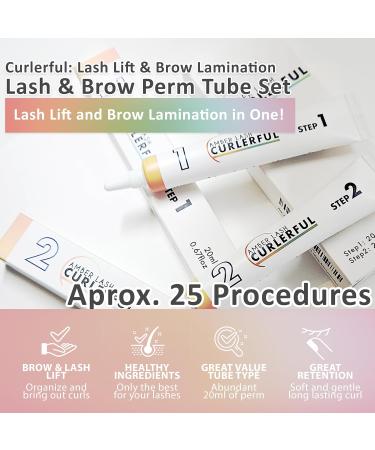 Amber Lash Curlerful - Eyelash Lift & Brow Lamination Tube Set | Professional Lash & Brow Perm 20ml Each - Buy Online on GoSupps.com