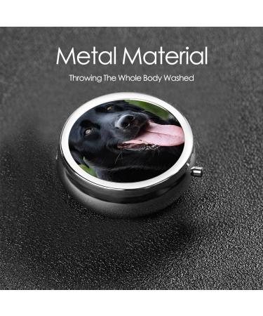Rottweiler Wallpaper Round Pill Box | 3 Compartment Portable Travel Medicine Organizer - Buy Online on GoSupps.com