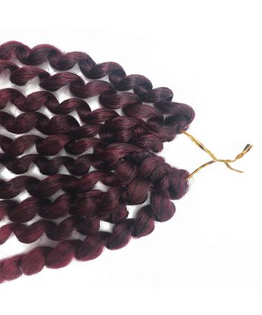 Coolbers 6 Packs 8 Jumpy Magic Locking Crochet Braids - Ombre Red Jamaican Bounce Curl Extensions (1B/Castle) - International Shipping Available - Buy Online on GoSupps.com