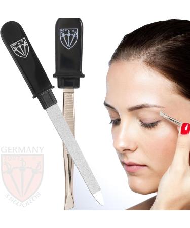 3 Swords Germany - Brand quality double sided (fine & coarse) SAPPHIRE POCKET NAIL FILE and POCKET TWEEZERS Made in Solingen Germany Pocket Tweezers/Nail File Set - Buy Online on GoSupps.com