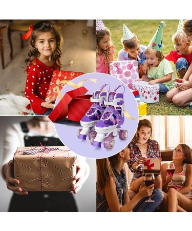 Gonex Roller Skates for Kids Girls Boys Women | Light Up Wheels & Adjustable Sizes | Indoor Outdoor Skates - Purple - Youth Size L (4-7Y/ 9.4-10.4 Inch) - Buy Online on GoSupps.com