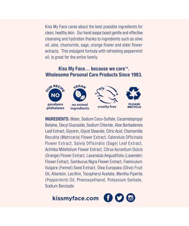 Buy Kiss My Face Peppermint Hand Soap Moisture Rich Botanical Blend for Cleansing & Soothing 11 Fl Oz International Shipping Available - Buy Online on GoSupps.com