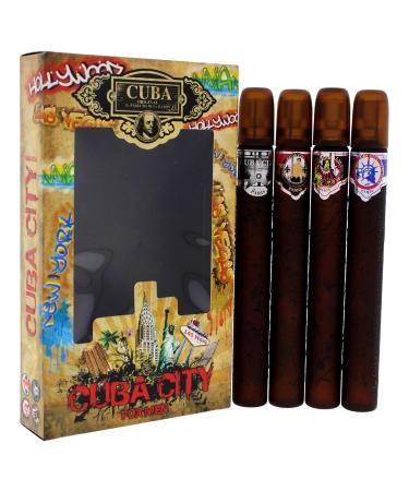 Cuba City 4-Piece Set for Men (Hollywood + Vegas + Miami + New York) - Buy Online on GoSupps.com