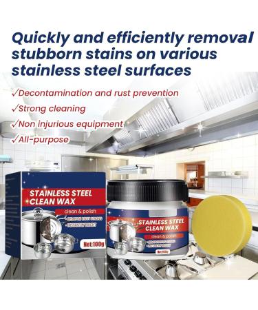 Stainless Steel Cleaning Wax Magical Nano-Technology Stainless Steel Cleaning Paste Stainless Steel Rust Remover Stainless Steel Cleaner for Appliances Cookware Metal Polishing Paste (3Pcs) - Buy Online on GoSupps.com