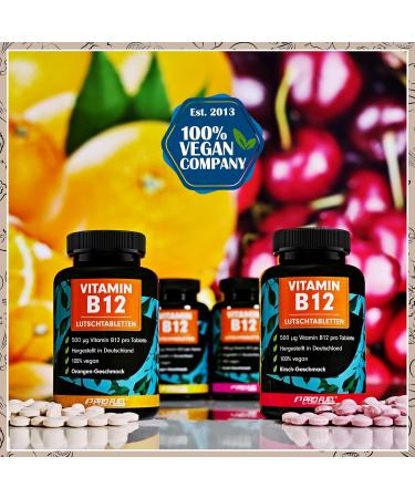 Buy Vegan Vitamin B12 Sucking Tablets - 480 Cherry Tablets 500 g Methylcobalamin Adenosylcobalamin Hydroxocobalamin Sugar-Free & Delicious Taste - Optimal Dosage for Energy & Health - Buy Online on GoSupps.com