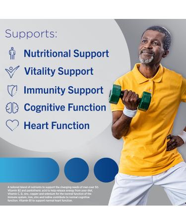 Centrum Men 50+ Multivitamin Tablets for Men Vitamins with 23 Essential Nutrients Including Vitamin C D and Zinc 30 ct (Packaging and Tablet Colour May Vary Slightly) (Pack of 3) 30 count (Pack of 3) - Buy Online on GoSupps.com