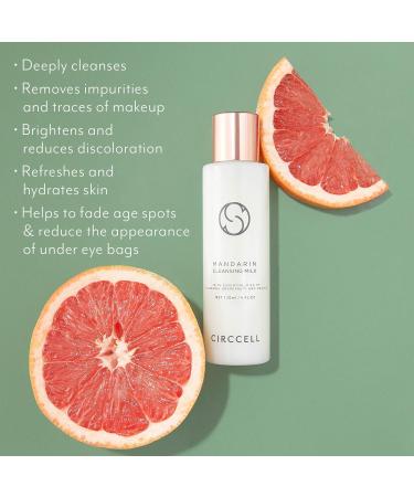 CIRCCELL Mandarin Cleansing Milk - Hydrating & Brightening Face Cleanser for All Skin Types | Anti-Aging & Makeup Remover with Fruit Extracts - Buy Online on GoSupps.com
