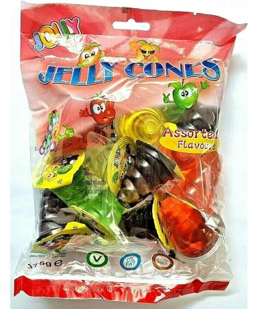 Jolly Jelly Cones Fruity Jellies 15 pieces assorted Flavours 375g Halal Vegetarian Fat free & Gluten free. - Buy Online on GoSupps.com