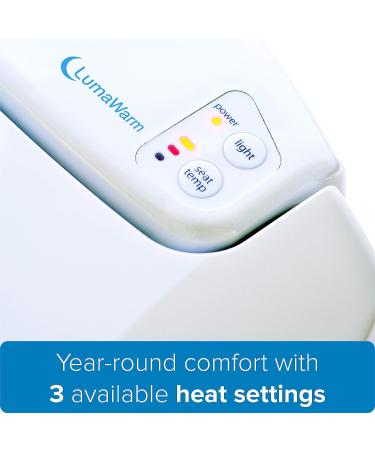 Brondell LumaWarm Heated Nightlight Toilet Seat - White | Elongated Toilets - Buy Online on GoSupps.com