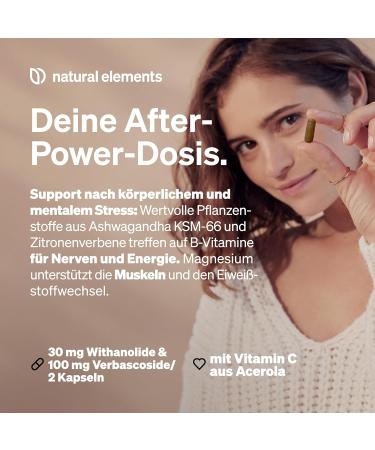 Ashwagandha Complex 600mg - 120 Vegan Capsules with KSM-66 Lemon Verbena Magnesium Folic Acid & Vitamins C B6 B12 - High Dose - Made in Germany - Buy Online on GoSupps.com