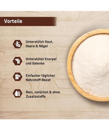 AcanChia Collagen hydrolyzate tripeptide 300 g good solubility tasteless without additives from beef high bioavailability only 25 g per day - Buy Online on GoSupps.com