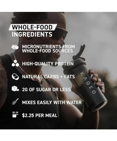 Kaged Clean Meal Powder | Chocolate Peanut Butter | Meal Replacement Shake | Whey Protein Isolate | Clean Carbs MCT Oil Fats Organic Vitamins and Minerals | Supplements for Men & Women | 20 Servings - Buy Online on GoSupps.com