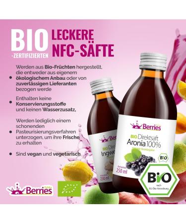 Buy Organic Raspberry Juice 6 Pack (6x250ml) - Pure Cold-Pressed Vegan No Sugar No Preservatives - Berriespolska  - Buy Online on GoSupps.com