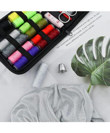 Sewing Kit 74 Pcs - Portable Mini Sewing Accessories Set with 12 Color Thread, Tape Measure, Needles, Scissors - Ideal for Home and Travel - Buy Online on GoSupps.com