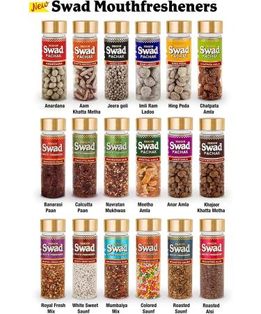 Panjon Swad Anar Amla & Roasted Saunf (Mukhwas Mouth Fresheners) 2 Bottles 180g - Buy Online on GoSupps.com