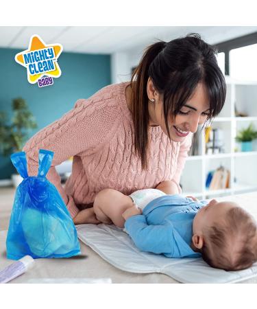 Mighty Clean Baby Disposable Diaper Bags with Light Powder Scent  300 Count 300 Count (Pack of 1) - Buy Online on GoSupps.com