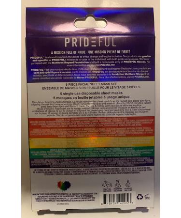 Shop Prideful 5 Piece Facial Sheet Mask Set Nourish Your Skin International Shipping Available - Buy Online on GoSupps.com