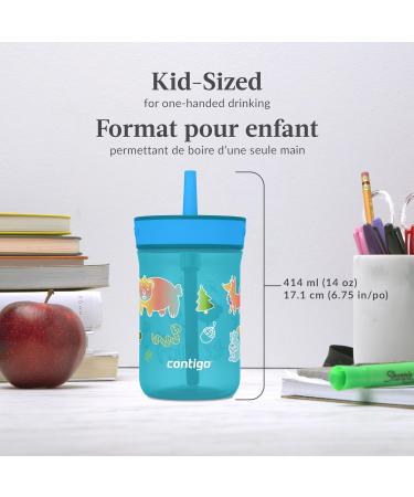 Contigo Leighton Kids Plastic Water Bottle Juniper Forest Harvest 14 oz - Buy Online on GoSupps.com