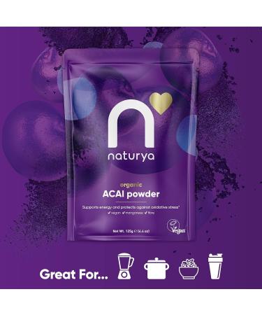 Naturya Organic A a Powder - Wild-Harvested Superfood Rich in Manganese & Vitamin A - 125g Pouch - Buy Online on GoSupps.com