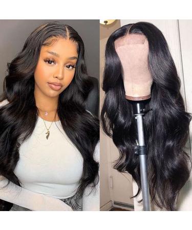 Siji mei Body Wave Lace Front Wigs Human Hair 4x4 Lace Closure Wigs for Black Women Human Hair Pre Plucked with Baby Hair 150% Density Brazilian Lace Front Closure Wigs Human Hair Natural Black 16 Inch 16 Inch Body Wave ...
