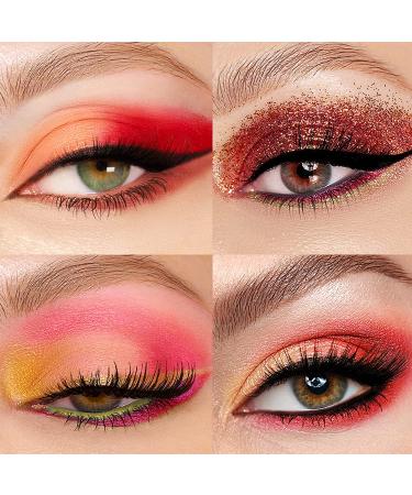 Peach Please 18 Color Eyeshadow Palette - Matte Metallic Sparkle Shimmer Eye Makeup Palette for Girls - TINTARK - Buy Online on GoSupps.com