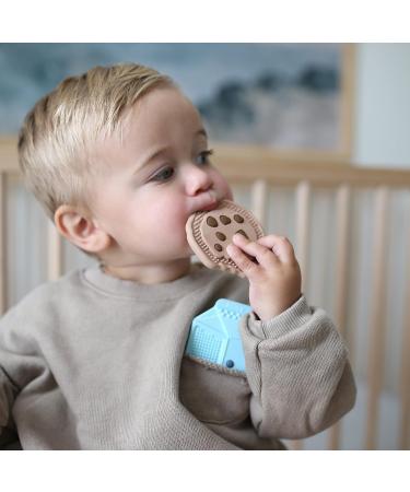 Nuby All Silicone Chocolate Chip Cookie & Milk Carton Teether 2 Pack for Babies 3+ Months - 2PK - Buy Online on GoSupps.com