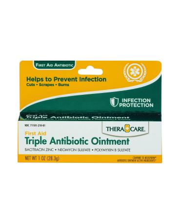 Thera|Care Triple Antibiotic Ointment | First Aid | Pain Relief + Infection Protection | 1.0 oz