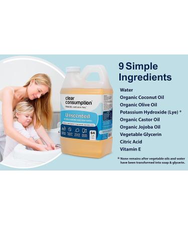 Organic Unscented Foaming Hand Soap Refill - 64 oz Plant-Based Formula from Natural Ingredients - Buy Online on GoSupps.com
