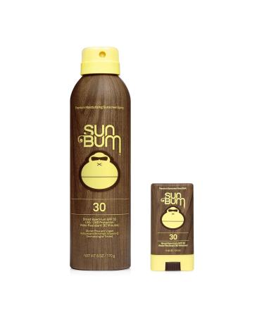 Sun Bum Sun Bum Original Spf 30 Sunscreen Spray and Face Stick vegan and Reef Friendly (octinoxate & Oxybenzone Free) Broad Spectrum Moisturizing Uva/uvb Sunscreen With Vitamin E - Buy Online on GoSupps.com