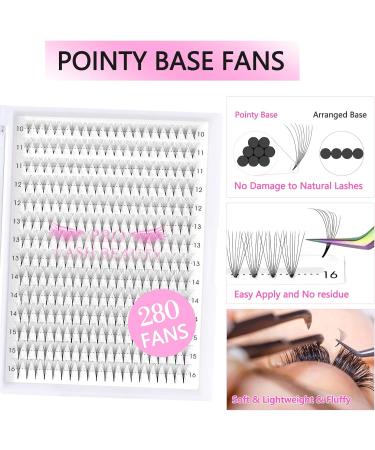 Premade Fans Eyelash Extensions 10D-C-0.07-14 Premade Volume Lash Extensions 320 Fans Pointed Base Fans 0.07 Premade Volume Fans C D Curl(14 mm 10D-C-0.07) 14 mm 10D-C-0.07Large - Buy Online on GoSupps.com