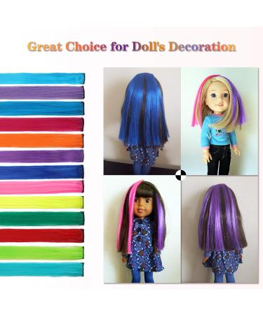 Buy 12 PCs Blue-Green Synthetic Hair Extensions - Colorful Clip-In Party Highlights for Women | 55cm Smooth & Easy to Use - Buy Online on GoSupps.com