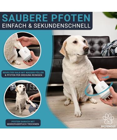 Pfotengut Dog Paw Cleaner - Gentle & Effective for Small & Large Dogs | Includes Suction-Strong Microfiber Towel - Buy Online on GoSupps.com