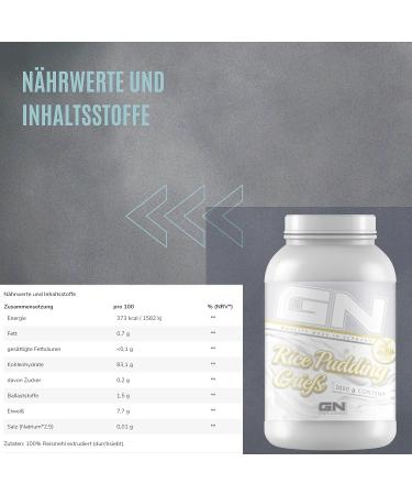 GN Laboratories Rice Grieß Pudding 3000g - Creamy 100% Rice Flour - Quick Preparation - Optimal Carbohydrate Source - Made in Germany - Buy Online on GoSupps.com