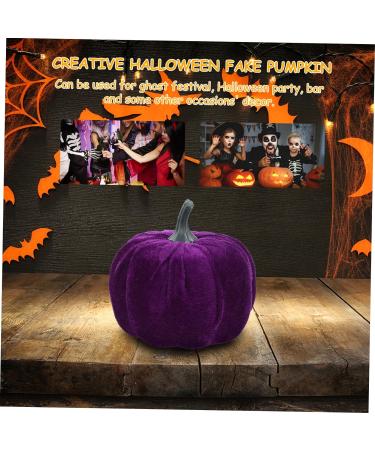 DECHOUS 5pcs Flannel Foam Pumpkin Small Artificial Lifelike Pumpkins Fall Party Decorations Faux Pumpkin Halloween False Pumpkin Halloween Jack o Pumpkin Fall Pumpkin Crafts Autumn Purple Purple 14X12.5X12.5CM - Buy Online on GoSupps.com