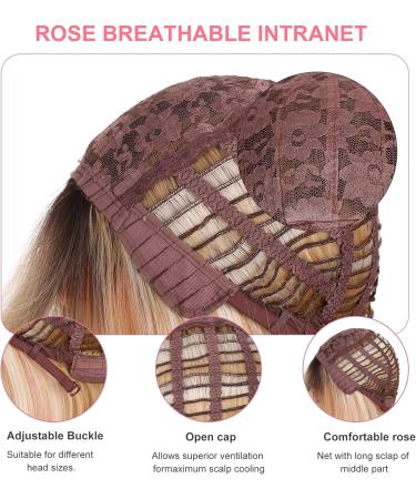 Long Wavy Blonde Wig with Dark Roots | Heat Resistant Synthetic Hair for Women | Daily Party & Cosplay Use (#5) - Buy Online on GoSupps.com