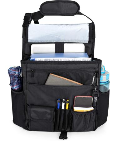 Luxja Car Front Seat Organizer with Cover - Black | Car Seat Storage Organizer - Buy Online on GoSupps.com