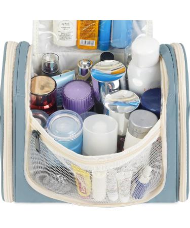 Large Greyish Blue Travel Hanging Toiletry Organizer for Women - Makeup & Cosmetic Bag - Buy Online on GoSupps.com
