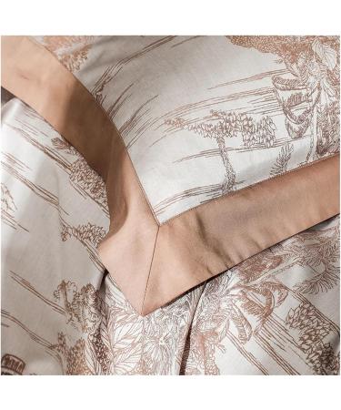 V-intage American Deluxe Bedding Set Tropical Botanical Print Soft Silk Duvet Cover Set Sheet Pillowcase Soft (A Fitted1.6M) - Buy Online on GoSupps.com