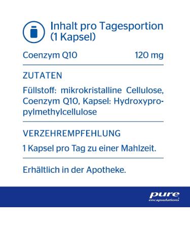 Pure Encapsulations CoQ10 120mg | Biologically Active Coenzyme Q10 - 60 Capsules for Energy & Heart Health - International Shipping Available - Buy Online on GoSupps.com