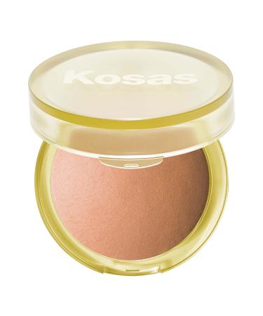 Kosas Sun Show Glowy Warmth Baked Bronzer - Contouring Powder for Cheekbones Nose & Jawline - Enriched with Concentrated Fatty Acids - Talc-Free Vegan & Hypoallergenic - Beachy