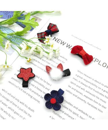 Hayaww 5 PCs Dog Hairpins & Clips - Premium Pet Accessories for Small Dogs & Cats (Red) - Stylish Hair Loops & Arches - Buy Online on GoSupps.com
