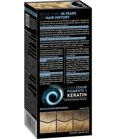  Syoss Syoss 8-11 Powder Blonde: Permanent Keratin Hair Dye Anti-Yellow Effect 100% Grey Coverage and Up to 100 Days of Colour Pack of 3 - Buy Online on GoSupps.com