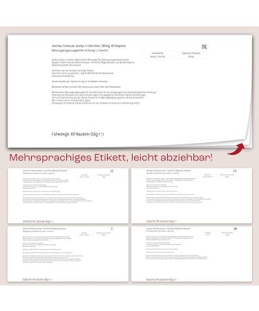 Jarrow Formulas Acetyl-L-Carnitine 500mg - High Dose Vegan Capsules (60) - Gluten-Free Vegetarian Non-GMO - Lab Tested for Quality - Buy Online on GoSupps.com