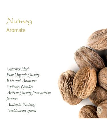 Organic Whole Nutmeg Spice - Premium Myristica Fragrans - 100g - Buy Online on GoSupps.com