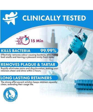 Retainer Cleaner Tablets - 120 Tablets, 4 Months Supply - Dentasheen for Fresh, Stain-Free Retainer, Aligner, Gum Shield, Mouth Guard, Denture Cleaning - Buy Online on GoSupps.com