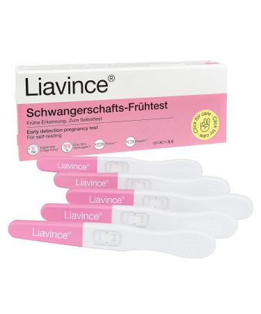 Livince pregnancy test 5 x pregnancy test early test over 99% accuracy 10 mlu/ml high sensitivity quick detection in 5 minutes HCG evidence fast and reliable 5 pieces (1 Pack)