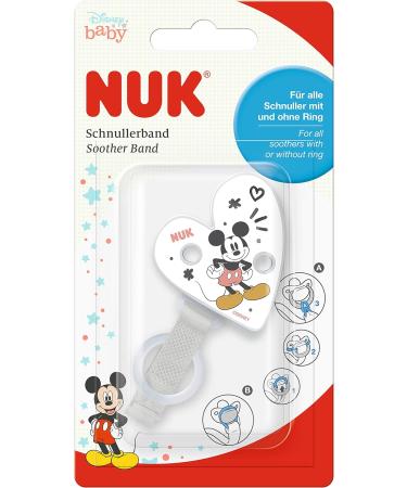 NUK Disney Mickey Mouse Soother Band & Clip | Resilient, Shatter-Proof All Soothers - Buy Online on GoSupps.com