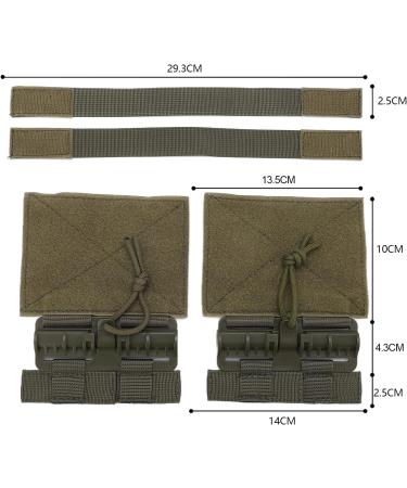 2-Piece Tactical Backpack Accessories - Molle Quick Lock Set & Removal Buckle (Green) | International Shipping - Buy Online on GoSupps.com