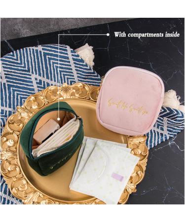 Large Capacity Tampon Bag & Organizer Wallet for Women - Stylish & Versatile Pocket for Tampons Bandages Towels & More - Green - Buy Online on GoSupps.com